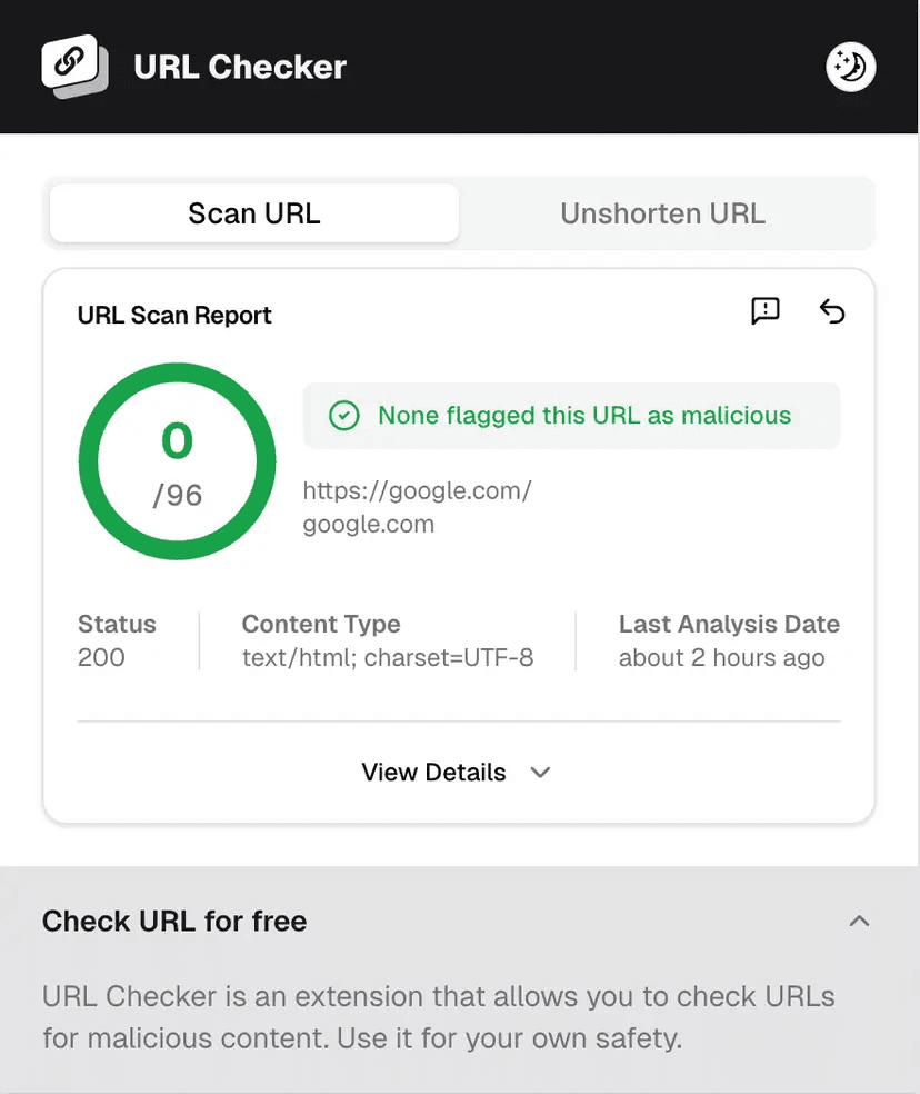 URL Checker Extension